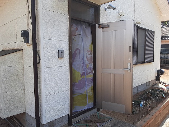 鉾田市平屋住宅の玄関
